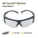 3M SecureFit SF607SGAF, Grey Indoor/Outdoor Scotchgard Anti-fog lens,20 ea/case 27342
