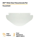 3M Wide Clear Polycarbonate Faceshield WP96X 82582-00000, Flat Stock 25EA/Case 82582