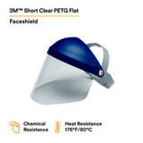 3M Short Clear PETG Faceshield WE96S 82580-00000, Flat Stock 50 EA/Case 82580