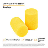 3M E-A-R Classic Earplugs 312-1082, Uncorded, Econopack DispenserBox, 3000 Pair/Case 11082