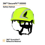 3M SecureFit Safety Helmet, X5014X-ANSI,  HVGreen, 1Ea/Box, 4 box/CS 94290