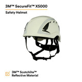 3M SecureFit Safety Helmet, X5001VX-ANSI,  White, vented, 1Ea/Box, 4box/CS 94291
