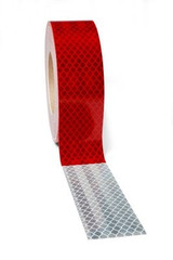 3M Flexible Prismatic Conspicuity Markings 913-32, Red/White, DOT, 2 inx 50 yd, kiss-cut every 18 in, 1/Box, 10/Case 13291