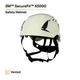 3M SecureFit Safety Helmet, X5001V-ANSI,  White, vented, 10 EA/Case 94307