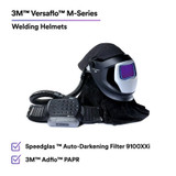 3M Adflo PAPR and Versaflo M-Series Helmet Kit Speedglas WeldingShield, 38-1101-30iSW, Li Ion Battery, ADF 9100 XXi 1 EA/CASE 94388