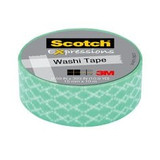 Scotch Expressions Washi Tape C314-P38, .59 in x 393 in (15 mm x 10 m)Blue Weave 97532