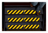 3M Safety-Walk Slip-Resistant Tread, 613BY-T6X24, Black/Yellow Stripe,6 in x 2 ft 13783
