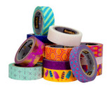 Scotch Expressions Washi Tape C614-P2, Pastel Pink with Gold Foil Dots 87372