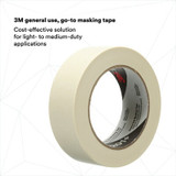 3M General Use Masking Tape 201+, Tan, 36 mm x 55 m, 4.4 mil, 24 percase 64741
