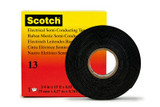 Scotch Electrical Semi-Conducting Tape 13, 3/4 in x 15 ft, Printed,Black, 50 rolls/Case, BULK 15017
