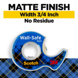 Scotch Wall-Safe Tape, 183, 3/4 in x 650 in (19 mm x 16.5 m) 90788