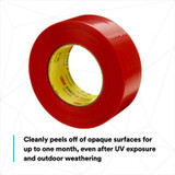 3M Outdoor Masking Poly Tape 5903, Red, 48 mm x 54.8 m, 7.5 mil, 24 percase, Individually Wrapped Conveniently Packaged 31842