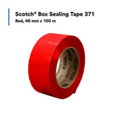 Scotch Box Sealing Tape 371, Red, 48 mm x 100 m, 36/Case