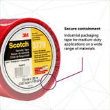 Scotch Security Message Box Sealing Tape 3779, Clear, 72 mm x 100 m,24/Case 46449