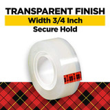 Scotch Transparent Tape 600K3, 3/4 in x 1000 in (19 mm x 25,4 m) 3-Pack