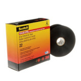 Scotch Vinyl Electrical Tape 22, 1-1/2 in x 36 yd, Black, 1roll/carton, 12 rolls/Case 10059