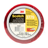 Scotch Security Message Box Sealing Tape 3779, Clear, 72 mm x 100 m, 24per case, Individually Wrapped Conveniently Packaged 68777