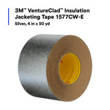 3M VentureClad Insulation Jacketing Tape 1577CW-E, Silver, 4 in x 50
yd, 4 Rolls/Case