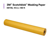 3M Scotchblok Masking Paper, 06738, 18 in x 180 ft, 12 per case 6738