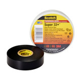 Scotch Super 33+ Vinyl Electrical Tape, 3/4 in x 52 ft, Black, 10rolls/carton, 100 rolls/Case 6133