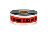 Scotch Detectable Buried Barricade Tape 406, CAUTION BURIED ELECTRICLINE BELOW, 3 in x 1000 ft, Red, 8 rolls/Case 57779