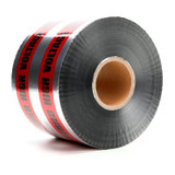 Scotch Detectable Buried Barricade Tape 413, CAUTION BURIED HIGHVOLTAGE CABLE BELOW, 6 in x 1000 ft, Red, 4 rolls/Case 57964