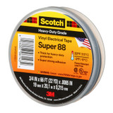 Scotch Vinyl Electrical Tape Super 88, 3/4 in x 66 ft, Black, 10rolls/carton, 100 rolls/Case 6143