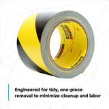 3M Safety Stripe Vinyl Tape 5702, Black/Yellow, 4 in x 36 yd, 5.4 mil, 8 Roll/Case 3952