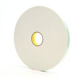 3M Double Coated Urethane Foam Tape 4008, Off White, 1 in x 36 yd, 125mil, 9 rolls per case 6452