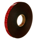 3M VHB Acrylic Foam Tape 5952, Black, 1 in x 36 yd, 45 mil, 9 rollsper case 56229