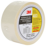 3M Polyethylene Tape 483, White, 2 in x 36 yd, 5.0 mil, 24 rolls percase, Individually Wrapped Conveniently Packaged 68857