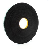 3M Double Coated Urethane Foam Tape 4052, Black, 1/2 in x 72 yd, 31mil, 18 rolls per case 14667