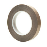 3M PTFE Glass Cloth Tape 5453, Brown, 1/2 in x 36 yd, 8.2 mil, 18 rollsper case 16158