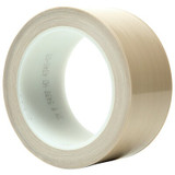 3M PTFE Film Tape 5498, Beige, 2 in x 36 yd, 4.2 mil, 24 rolls per case 24965