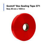 Scotch Box Sealing Tape 371, Red, 48 mm x 1500 m, 6/Case