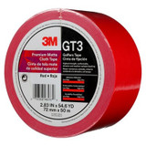 3M Premium Matte Cloth (Gaffers) Tape GT3, Red, 72 mm x 50 m, 11 mil,16 per case 98537