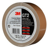 3M Premium Matte Cloth (Gaffers) Tape GT2, Tan, 48 mm x 50 m, 11 mil,24 per case 98520