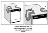 Scotch Box Sealing Tape 371, Clear, 144 mm x 914 m, 2/Case