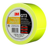 3M Premium Matte Cloth (Gaffers) Tape GT3, Fluorescent Yellow, 72 mm x50 m, 11 mil, 16 per case 98550