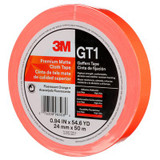 3M Premium Matte Cloth (Gaffers) Tape GT1, Fluorescent Orange, 24 mm x50 m, 11 mil, 48 per case 98508