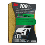 3M Performance Sanding Sponge, 03069, 1 inch x 2-5/8 inch, 100 Grit, 12per case 3069