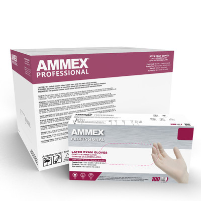 Ammex Gloveworks® Blue Powder Free Latex Exam Glove - Large