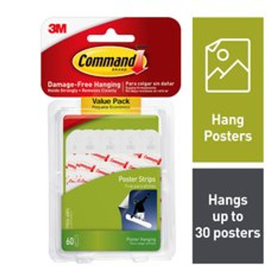3M Command Adhesive Strips ,17522 Boxed Large Strips , 1000 Strips