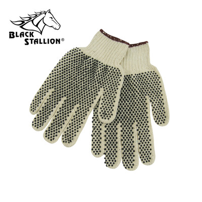 Black Stallion 2300S Natural Rubber Coated, Cotton/Poly String Knit Synthetic Gloves, Size Small
