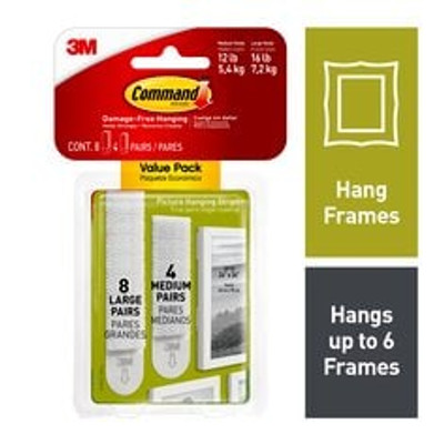Command Medium Picture Hanging Strips 17201 ES 80974 Industrial 3M