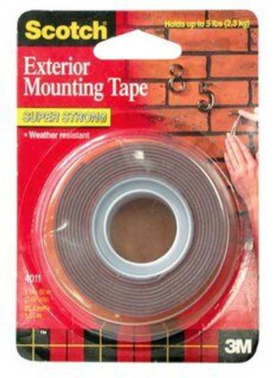 Scotch 411P Outdoor Mounting Double Sided Tape, 1 x 60,Black – Toolbox  Supply
