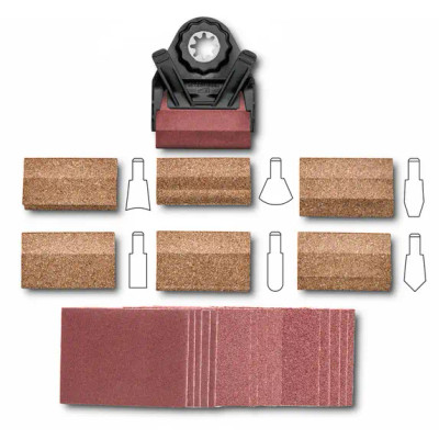 Sanding pad Set SLP triangle 130 perfor. - Strobels Supply