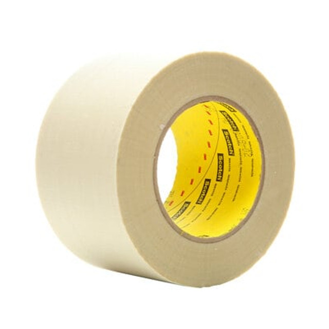 3M Glass Cloth Tape 361 White, 3 in x 60 yd 7.5 mil