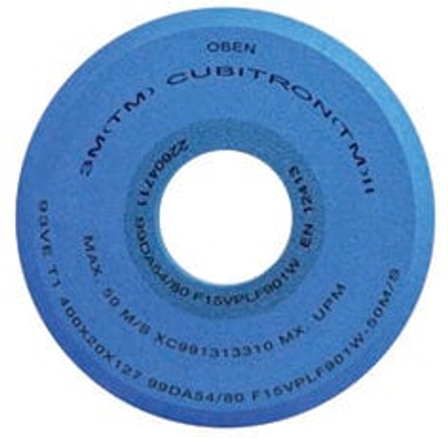 3M CubitronII Vitrified Grinding Wheel 93VE T1-300x50x76.2 99DA54/80F15VPLF901W-50M/S ANSI 17038