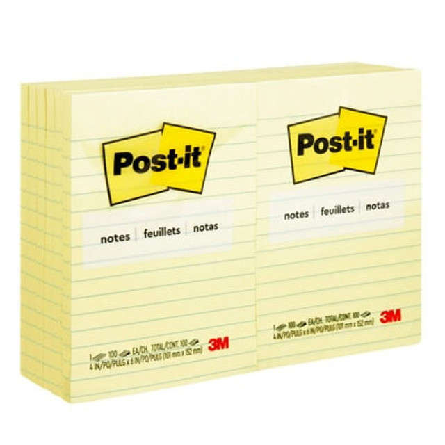 Post-it® Notes, 660 YEL, 4in x 46 in, yellow